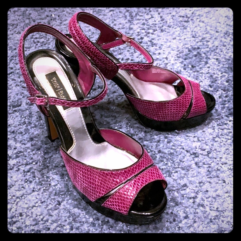 White House Black Market magenta heels